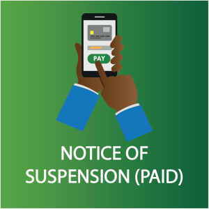Notice of suspension icon