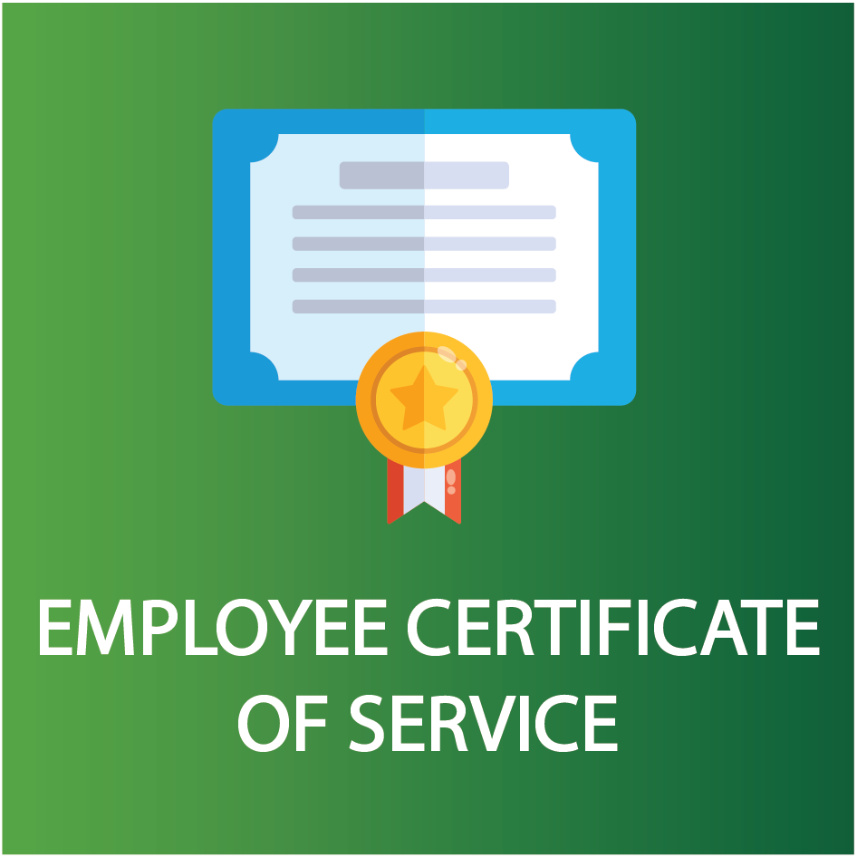 employee certificate of service icon
