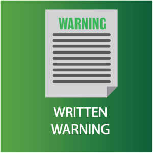 written warning icon
