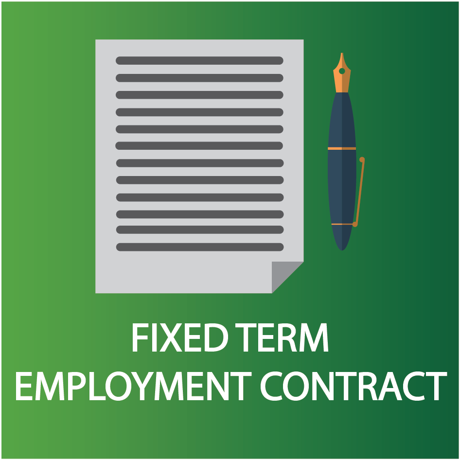 Fixed term employment contract icon
