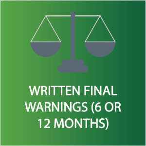 written final warnings icon