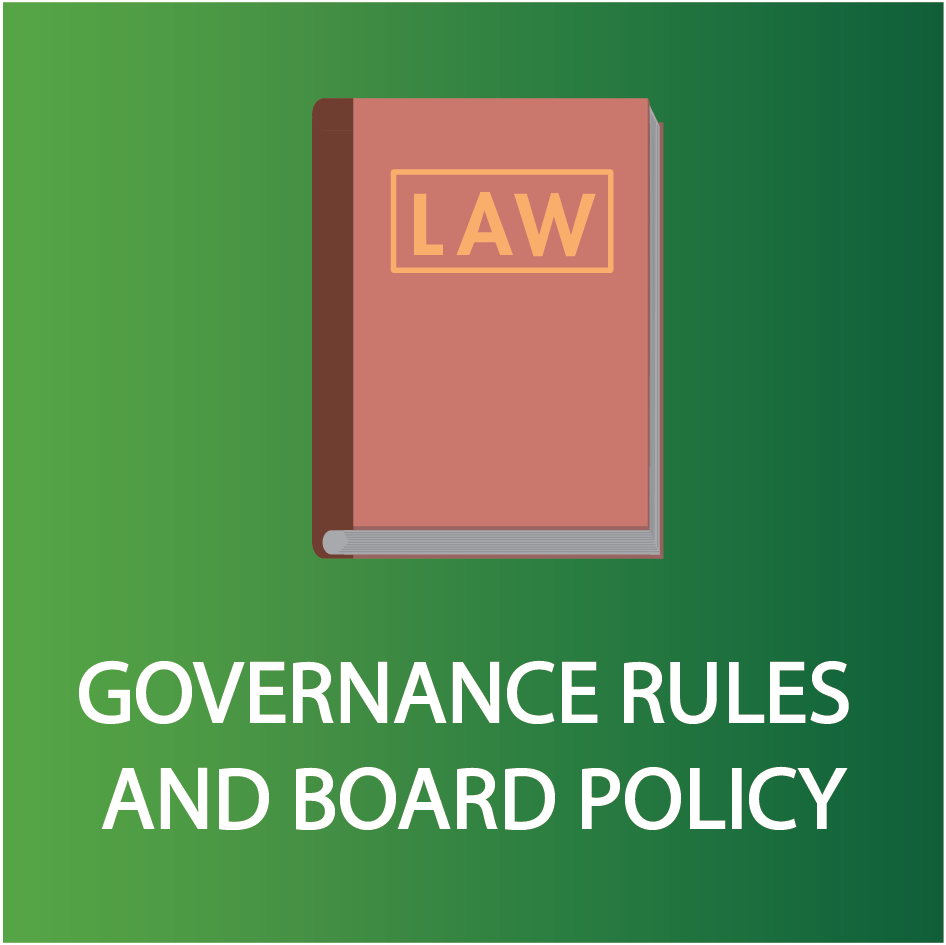 Governance rules and board policy