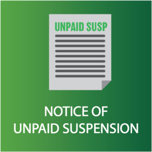 NOtice of unpaid suspension