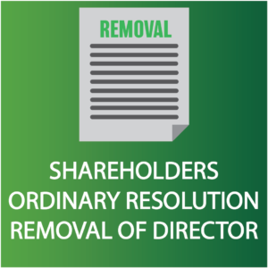 Shareholders ordinary resolution removal of director